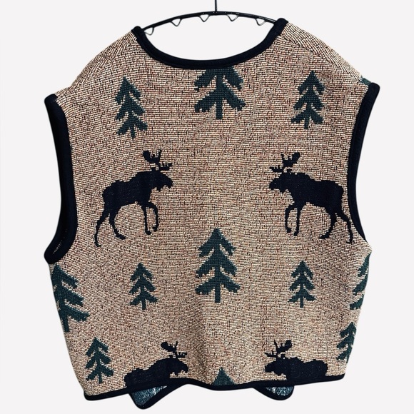 Handmade Sugar Street Weavers One-Of-A-Kind Moose Vest - Picture 2 of 8